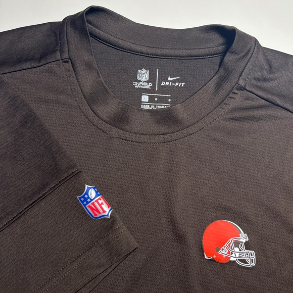 Nike Other - Nike Cleveland Browns NFL Mens L Performance Polo On-Field Dri-FIT Brown Shirt